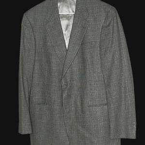 Vintage Grey and Black Plaid Blazer Jacket Men's 44L